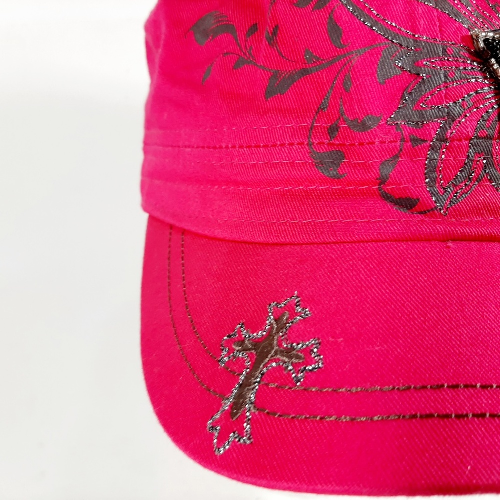 Kbethos Women's Cap Hat Cross Embellished Pink One - Picture 3 of 8